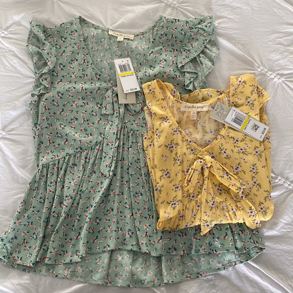 Kingston Grey 2 Junior Size M Baby Doll For Price of 1 Spring/Summer Tops NWT